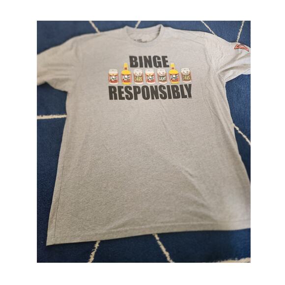 The Simpsons Binge Responsibly "Duff" Shirt 2XL - Picture 1 of 6